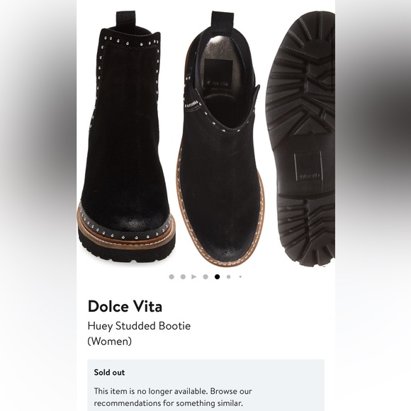 Dolce Vita Huey Studded Bootie Black Suede Size 12 - Picture 11 of 12